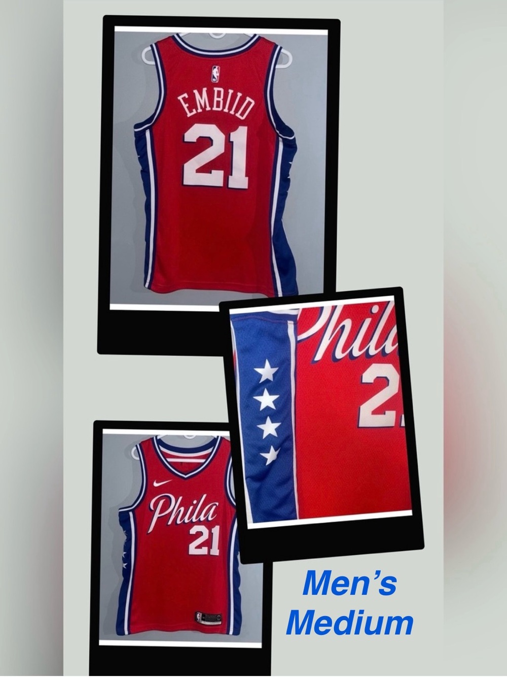 Philadelphia 76ers Red #21 Joel Embiid Statement Edition Nike Swingman Jersey